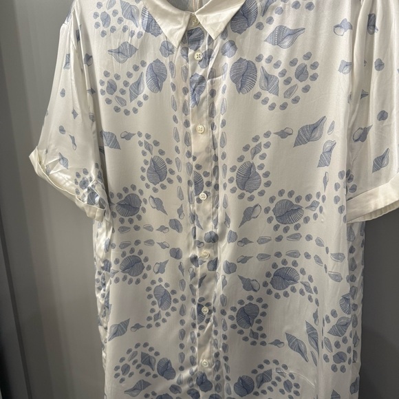 NWT Ser.O.Ya Bergen Silk Shirt Button Down Bandana Printed Size Large - Picture 4 of 7
